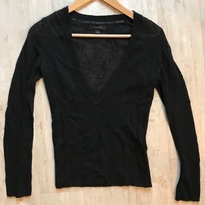 Express Black long sleeve v neck